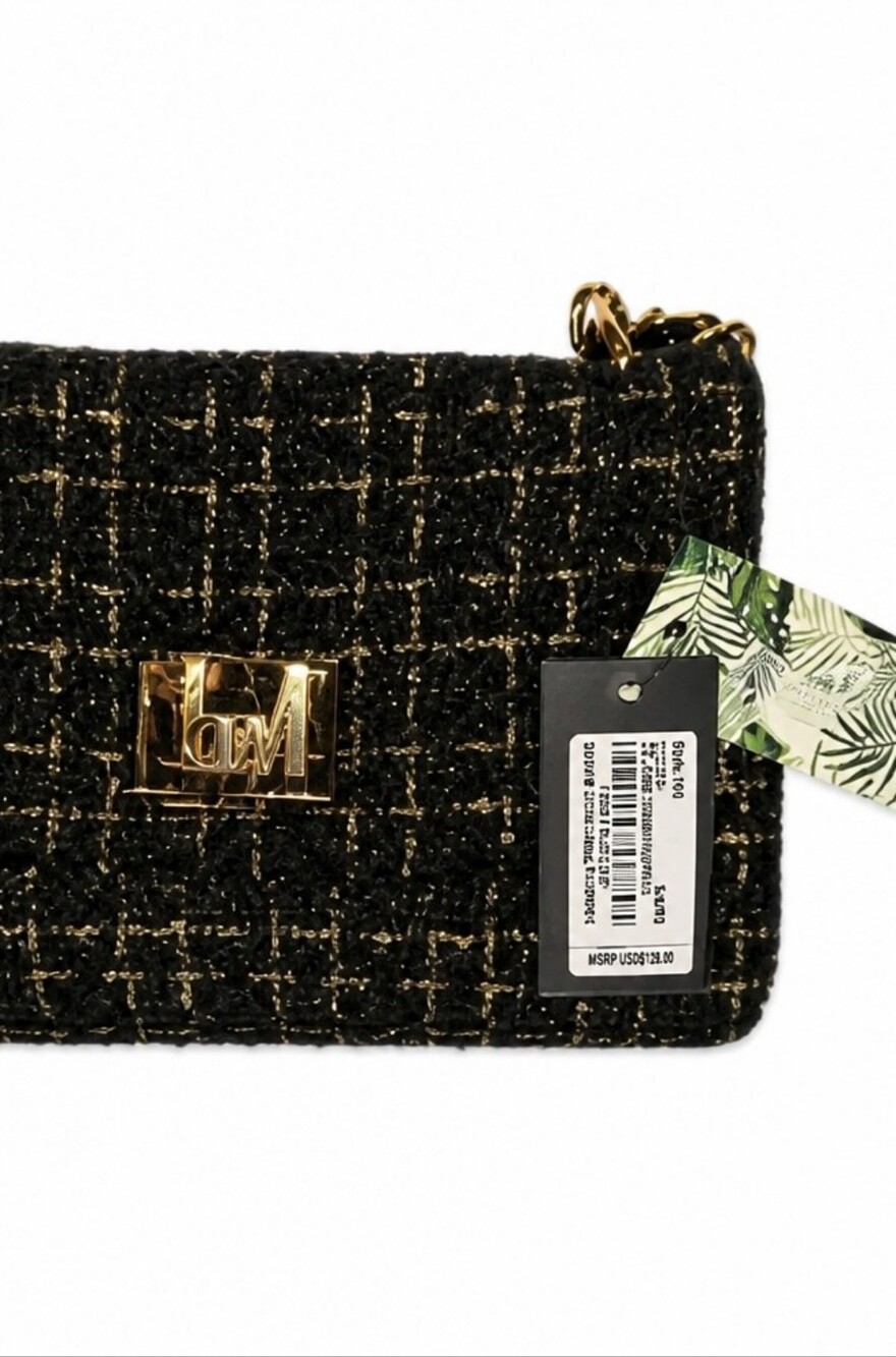 Badgley Mischka Black and Gold Handbag